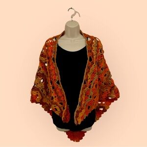 Handmade Original Trapped Souls Skull Shawl - Fall and Halloween